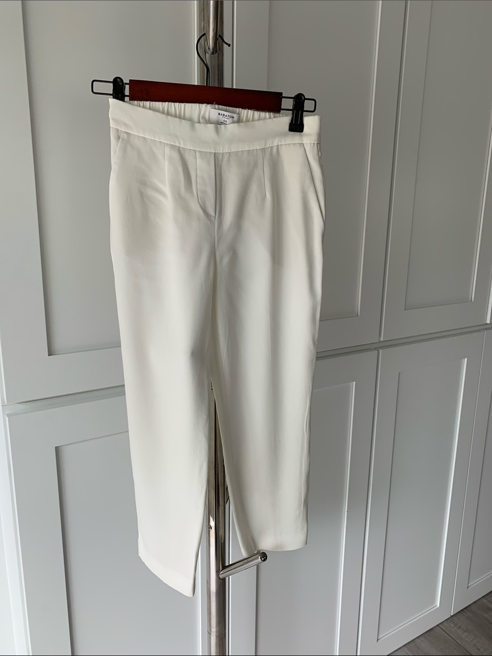 Babaton White Slim Dress Pants for Men